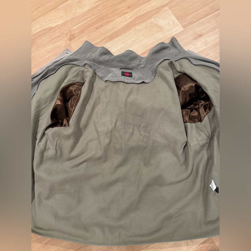 Vintage 80s/90s Gallery Woman's Tan Rain Jacket with Sleeve Liner Size 3x - Picture 3 of 10